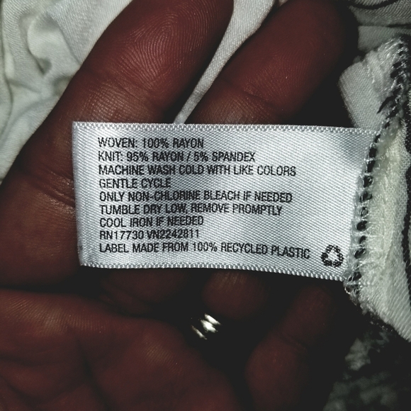 A New Day Half Button Pin Striped Blouse - Picture 4 of 4